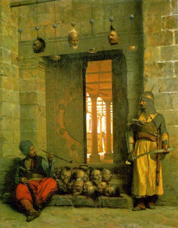 Jean Leon Gerome Heads of the Rebel Beys at the Mosque of El Hasanein China oil painting art